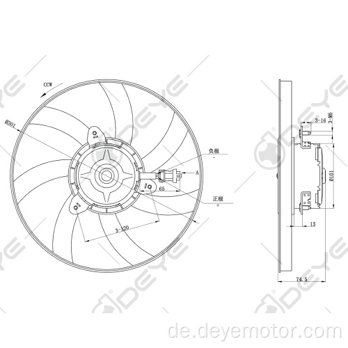 Kühlerlüfter für VW POLO PANEL CADDY SEAT